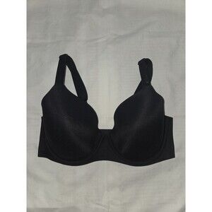 Aerie Smoothez Full Coverage Bra Sz 34 DD Black Underwire Lightly Lined